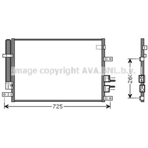 PRASCO ALA5097D Condensor - Aluminium, R134a, 600mm PRASCO ALA5097D Condensor - Aluminium, R134a, 600mm