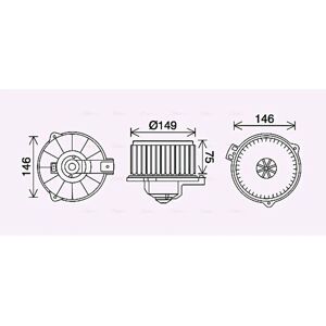 Moteur Électrique AVA QUALITY COOLING - Ventilateur Intérieur - 149mm - 174W - Publicité Moteur Électrique AVA QUALITY COOLING - Ventilateur Intérieur - 149mm - 174W - Publicité