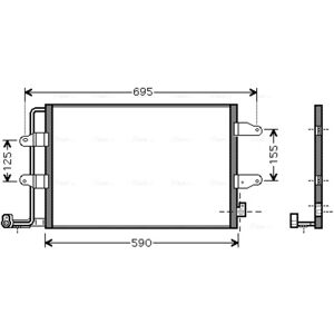 AVA COOLING VNA5252 Kondensaattori - Alumiini AVA COOLING VNA5252 Kondensaattori - Alumiini
