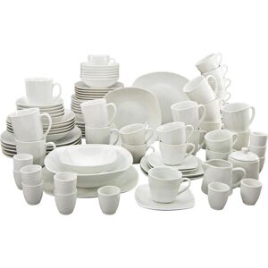 Creatable Square 100pc Dinnerware Set - White, Modern, for 12 Creatable Square 100pc Dinnerware Set - White, Modern, for 12