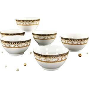 CreaTable Majestosa Porzellan Müslischalen Set aus 6 CreaTable Majestosa Porzellan Müslischalen Set aus 6