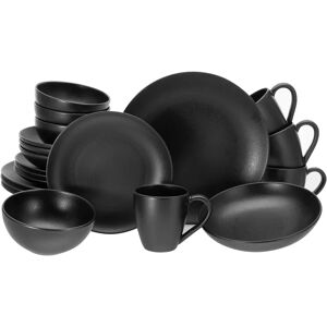 Creatable Magic Black Coupe 20-Piece Dish Set - Dinnerware for 4 Creatable Magic Black Coupe 20-Piece Dish Set - Dinnerware for 4
