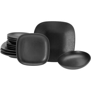 CREATABLE Magic Black Square Dinnerware Set - Square, 27cm, Matte Glaze CREATABLE Magic Black Square Dinnerware Set - Square, 27cm, Matte Glaze