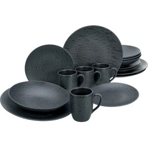Creatable Schiefer Black 16-tlg. Geschirr-Set - Geschirr-Sets Creatable Schiefer Black 16-tlg. Geschirr-Set - Geschirr-Sets