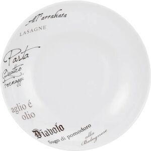 Assiettes à pâtes blanches Gustoso 6 pièces - Assiette de dîner - Publicité Assiettes à pâtes blanches Gustoso 6 pièces - Assiette de dîner - Publicité