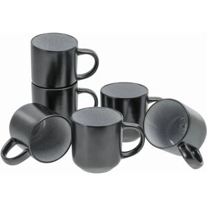 CreaTable Nordic Fjord Coffee Mug Set - 285ml, Gray, 6 pcs CreaTable Nordic Fjord Coffee Mug Set - 285ml, Gray, 6 pcs
