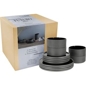 CREATABLE Futuro - 12-piece black stoneware dish set CREATABLE Futuro - 12-piece black stoneware dish set