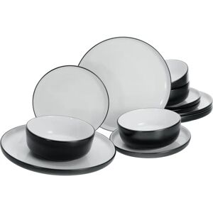 CreaTable Nordic Schwarz 12-teilige Geschirrset - Teller-Set CreaTable Nordic Schwarz 12-teilige Geschirrset - Teller-Set