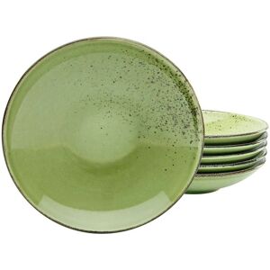 Creatable SADA Deep Soup Plate Set 6 pcs - 22cm, green - Soup Plate Creatable SADA Deep Soup Plate Set 6 pcs - 22cm, green - Soup Plate