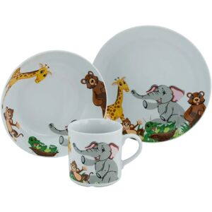 Conjunto de vajilla infantil Zoo CreaTable - Colorido 3 piezas Conjunto de vajilla infantil Zoo CreaTable - Colorido 3 piezas