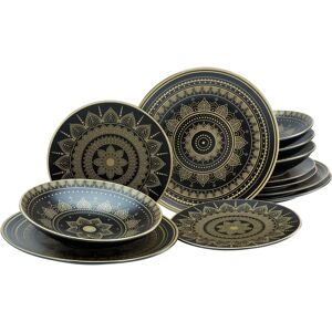 CREATABLE Mandala Gold - 12-piece Dinnerware Set with Oriental Motifs CREATABLE Mandala Gold - 12-piece Dinnerware Set with Oriental Motifs