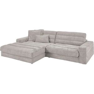 Candy Streifen L-Form Sofa - Modern, Grau, Made in Europe Candy Streifen L-Form Sofa - Modern, Grau, Made in Europe