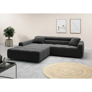 Candy Denver Grau L-Form Sofa - 3-Sitzer mit Ottomane Candy Denver Grau L-Form Sofa - 3-Sitzer mit Ottomane