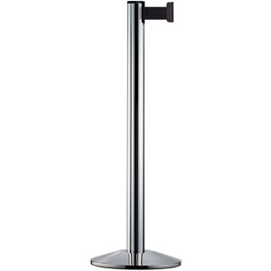 Kaiserkraft Poste con Cinta - Aluminio, 2300 mm, Negro Kaiserkraft Poste con Cinta - Aluminio, 2300 mm, Negro
