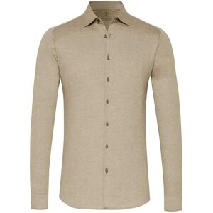 Desoto Slim Fit Beig Bügelfreies Baumwollhemd - Hemd Desoto Slim Fit Beig Bügelfreies Baumwollhemd - Hemd