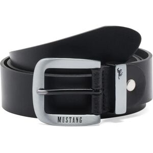 Ledergürtel MUSTANG - Unisex, Schwarz, Gr. 105, Logo Ledergürtel MUSTANG - Unisex, Schwarz, Gr. 105, Logo