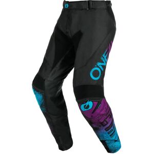 Pantaloni da motocross Oneal Mayhem Scarz - Nero Blu Viola - 40 Pantaloni da motocross Oneal Mayhem Scarz - Nero Blu Viola - 40