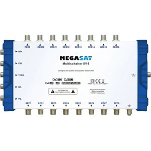 Megasat 5/16 Satellite Multiswitch - Supports 16 Outputs Megasat 5/16 Satellite Multiswitch - Supports 16 Outputs