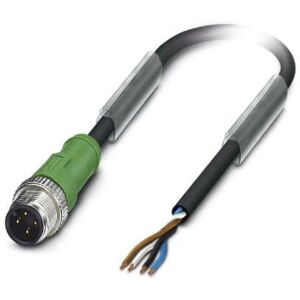 Phoenix Contact 1415588 Sensor/Actuator Cable - 3m M12, 4-Pole, Black Phoenix Contact 1415588 Sensor/Actuator Cable - 3m M12, 4-Pole, Black