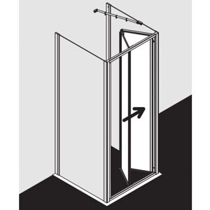 Kermi I2FTD080181PK 80x185cm Silber Mattglanz Klarglas Falttür - Duschtyp Kermi I2FTD080181PK 80x185cm Silber Mattglanz Klarglas Falttür - Duschtyp