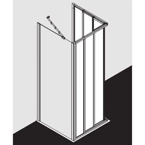 Kermi Ibiza 2000 Hoekdouchecabine - 75x185cm, Zilver Matglanz Kermi Ibiza 2000 Hoekdouchecabine - 75x185cm, Zilver Matglanz