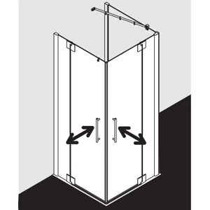 Porte de douche Kermi Pasa XP - Argent, 103x200cm, ESG, Gauche - Publicité Porte de douche Kermi Pasa XP - Argent, 103x200cm, ESG, Gauche - Publicité