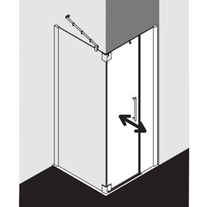 Porte de douche Kermi PX1FR - Argent satiné - Hauteur 1850mm - Publicité Porte de douche Kermi PX1FR - Argent satiné - Hauteur 1850mm - Publicité