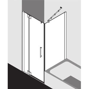Porte battante Kermi Pasa XP avec panneau fixe - Porte de douche - Publicité Porte battante Kermi Pasa XP avec panneau fixe - Porte de douche - Publicité