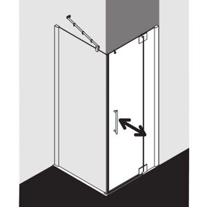 Porte de Douche en Verre Argent Kermi Pasa XP - 1850mm H - 1 vantail - Publicité Porte de Douche en Verre Argent Kermi Pasa XP - 1850mm H - 1 vantail - Publicité