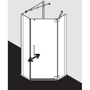 Kermi PXR50 Enclos de douche angle pentagone - Publicité Kermi PXR50 Enclos de douche angle pentagone - Publicité