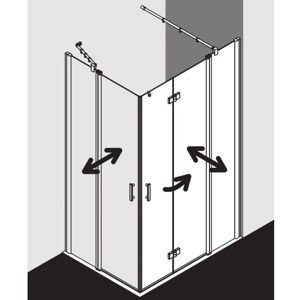 Kermi Diga Porte d'angle - Porte en Aluminium Verrouillable et Verrouillable - Publicité Kermi Diga Porte d'angle - Porte en Aluminium Verrouillable et Verrouillable - Publicité