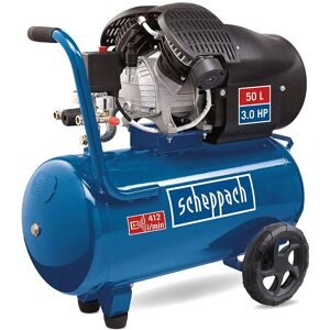 Scheppach HC52DC Öljekompressor - 50L - 8bar - 3PS Scheppach HC52DC Öljekompressor - 50L - 8bar - 3PS