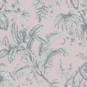 Marburg Pink Botanical Wallpaper - Tranquil Tropics - Wallcovering Marburg Pink Botanical Wallpaper - Tranquil Tropics - Wallcovering