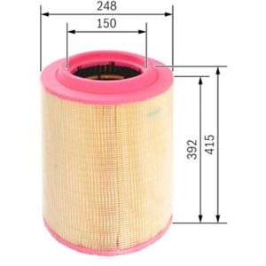 BOSCH F 026 400 075 Ilmansuodatin - Kartio BOSCH F 026 400 075 Ilmansuodatin - Kartio