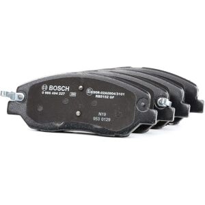 Bosch SANTA FÉ II Brake Pads Kit - Front, Low-Metallic, Wear Indicator Bosch SANTA FÉ II Brake Pads Kit - Front, Low-Metallic, Wear Indicator