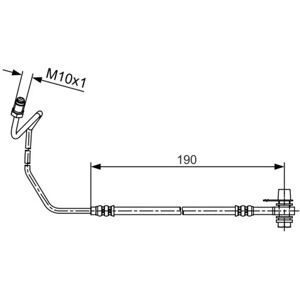Bosch Brake Hose - 8E0611764K - Compatible with Audi, Skoda, VW Bosch Brake Hose - 8E0611764K - Compatible with Audi, Skoda, VW