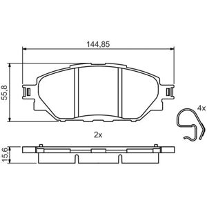 Bosch Kit Plaquettes de Frein Toyota Hilux - Avant Low-Metallic - Publicité Bosch Kit Plaquettes de Frein Toyota Hilux - Avant Low-Metallic - Publicité