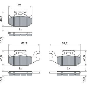 Bosch BP2351 jarrupalat - Etuakseen - ECE-R90-sertifioitu - 1 setti 4 palasta Bosch BP2351 jarrupalat - Etuakseen - ECE-R90-sertifioitu - 1 setti 4 palasta