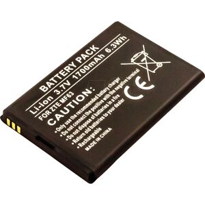 Batería ZTE MF63 - 3,7V 1700mAh Li-ion Batería ZTE MF63 - 3,7V 1700mAh Li-ion