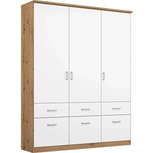 RAUCH Bremen Kleiderschrank - Weiß, 3 Türen, 2 Stangen, 6 Schubladen RAUCH Bremen Kleiderschrank - Weiß, 3 Türen, 2 Stangen, 6 Schubladen