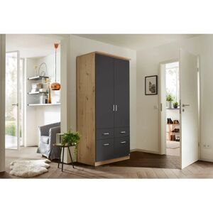 RAUCH Bremen Kleiderschrank - 2-türig, 2 Schubladen, Grau RAUCH Bremen Kleiderschrank - 2-türig, 2 Schubladen, Grau