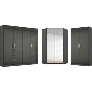 RAUCH Homburg Kleiderschrank-Set - Hochglanz Effektgrau - Garderobenset RAUCH Homburg Kleiderschrank-Set - Hochglanz Effektgrau - Garderobenset