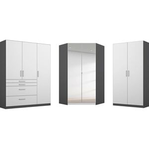 Rauch Homburg Kleiderschrank-Set - Modern Hochglanz Möbel Rauch Homburg Kleiderschrank-Set - Modern Hochglanz Möbel