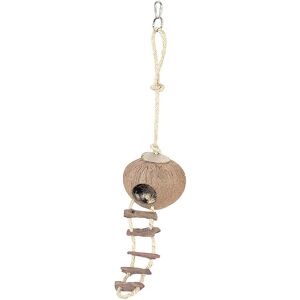 Maison Hamster Naturelle avec Échelle - Abri pour Petits Animaux - Publicité Maison Hamster Naturelle avec Échelle - Abri pour Petits Animaux - Publicité