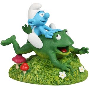 Décoration d'aquarium Schtroumpf sur grenouille Aqua Della - Publicité Décoration d'aquarium Schtroumpf sur grenouille Aqua Della - Publicité