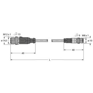 Turck 6936514 Connecteur capteur/actionneur - IP67, 3m Ethernet PUR, Vert Turck 6936514 Connecteur capteur/actionneur - IP67, 3m Ethernet PUR, Vert