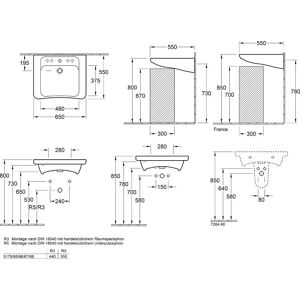 Villeroy & Boch Architectura Vita - Lavabo mural accessible - Publicité Villeroy & Boch Architectura Vita - Lavabo mural accessible - Publicité