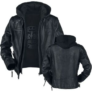 AC/DC Lærjakke - Rock & Roll - Will Never Die - Mann - Svart - S-3XL AC/DC Lærjakke - Rock & Roll - Will Never Die - Mann - Svart - S-3XL