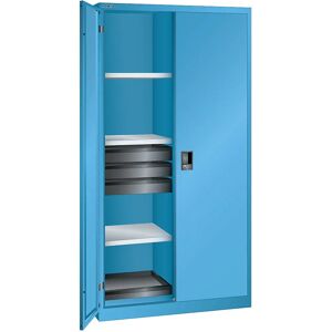 LISTA Kleiderschrank Hellblau - 8 Regale, 6 Schubladen, Stahl LISTA Kleiderschrank Hellblau - 8 Regale, 6 Schubladen, Stahl