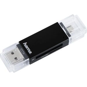 Lettore di Schede Hama Basic USB 2.0/Micro-USB - Nero - Lettore di Schede di Memoria Lettore di Schede Hama Basic USB 2.0/Micro-USB - Nero - Lettore di Schede di Memoria